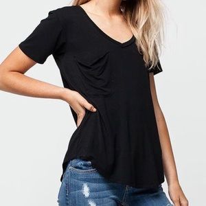 Others Follow Black V Neck Tee Shirt